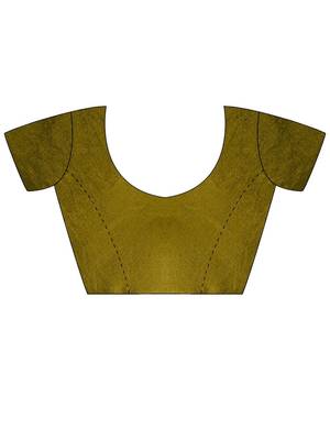 olive embellished sequinned satin heavy work saree 5