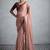 Peach embellished beads and stones tissue designer saree