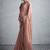 Peach embellished beads and stones tissue designer saree
