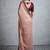 Peach embellished beads and stones tissue designer saree