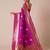 pink woven design zari ethnic banarasi silk blend saree