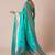 Blue woven design zari silk blend banarasi saree