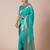 Blue woven design zari silk blend banarasi saree