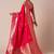 Pink woven design zari silk blend banarasi saree