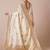 cream woven design zari banarasi silk blend saree