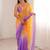 multicolor embellished sequinned satin heavy work saree
