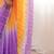 multicolor embellished sequinned satin heavy work saree