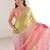 multicolor embellished sequinned satin saree