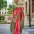 Pink woven design jaali silk blend banarasi saree
