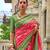Pink woven design jaali silk blend banarasi saree