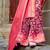 Magenta woven design jaali silk blend banarasi saree