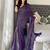 purple striped cotton blend designer khadi saree