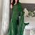 green striped cotton blend saree