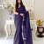 navy blue striped cotton blend saree