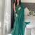 teal striped cotton blend khadi saree