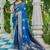 Blue ethnic motifs zari silk blend banarasi saree