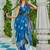 Blue ethnic motifs zari silk blend banarasi saree