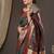 maroon woven design zari banarasi silk blend saree
