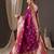 magenta floral zari banarasi silk blend saree