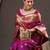 magenta floral zari banarasi silk blend saree