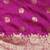 magenta floral zari banarasi silk blend saree