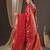 red woven design zari banarasi silk blend saree
