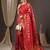 red woven design zari banarasi silk blend saree