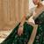 green floral zari satin designer saree