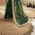green floral zari satin designer saree