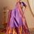 Purple woven design zari silk blend paithani saree