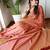 peach cotton blend khadi saree
