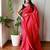 pink cotton blend khadi saree with blouse