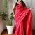pink cotton blend khadi saree with blouse