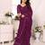 burgundy embellished gotta patti saree