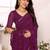 burgundy embellished gotta patti saree
