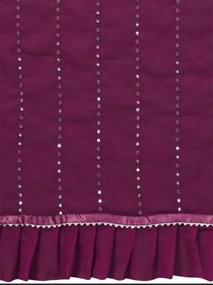 burgundy embellished gotta patti saree 5