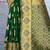 green ethnic motifs woven design zari art silk blend banarasi saree