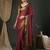 maroon woven design zari georgette kanjeevaram saree
