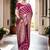 magenta woven design zari organza banarasi saree