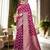 magenta woven design zari organza banarasi saree