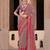 Pink ethnic motifs festive wear pink silk blend banarasi saree with matching blouse