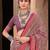 Pink ethnic motifs festive wear pink silk blend banarasi saree with matching blouse