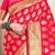 pink woven design zari banarasi silk blend saree