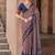 Navy blue printed ethnic motifs zari silk blend banarasi saree