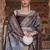 grey & maroon geometric woven design zari banarasi silk blend saree