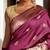 magenta woven design zari banarasi silk blend saree