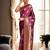magenta woven design zari banarasi silk blend saree