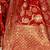 maroon & gold toned woven design floral zari organza saree