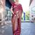pink & gold-toned ethnic motifs woven design zari saree