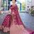 pink & gold-toned ethnic motifs woven design zari saree